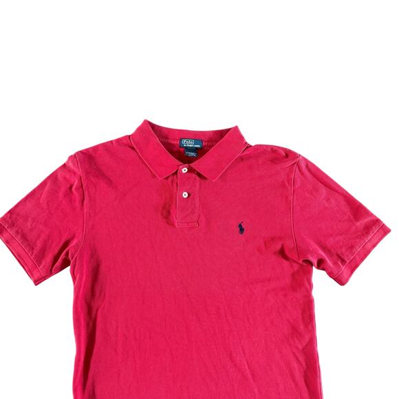 Polo Ralph Lauren Boys XL Red Short Sleeve Polo Shirt Pony Logo 18x29 - Picture 2 of 3